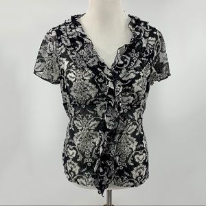 New York City Design Co Ruffled Feminine Blouse
